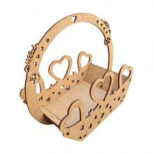 MDF Basket Valentine's Day Engagement Romantic Wedding - Rust Brown - View 2
