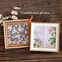 1/3/5/10pcs Customizable Slanted Edge Wooden Photo Frames, Vintage Frame, Fits 5"X 6" Photos, Tabletop Display, Home Decor, Lovely & Delicate. Personalized Gift, Couple Photo, Holiday/Birthday Gift.