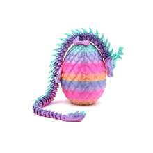 A Set Of 3D Printed Dragons And Surprise Eggs With Movable Joints - Colorful Collection Of Home Office Decorative Desktop Ornaments, Suitable For Various Room Decoration Statues, Suitable For Halloween, Christmas And Thanksgiving Gifts