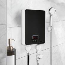 WANLECY 110V Electric Hot Tankless Water Heater Shower Instant Heater Bathroom Kitchen - 黑色 - 查看 1