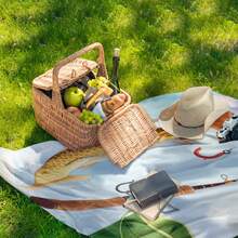 Fathers Day Golf Ball Design Outdoor Picnic Outdoor Picnic Blanket  Throws Blankets For Golf Enthusiasts Soft Warm Comfortable Flannel Fleece Throw For Sofa Bed Travel Camping Living Room Office Chair And Bed Polyester Gift For Family Or Friends - Multicolor - View 4