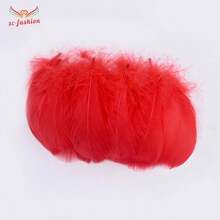 100pcs 6~12cm Colored Goose Feathers Middle Size Natural Swan Feather For Home Wedding Party Decoration Craft Needlework Handicrafts Plumes