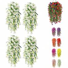 2/4Pcs Artificial Hanging Flowers, 29.5in Perfect Home Garden Decoration–Hanging Morning Glory, Artificial Simulation Flowers, Hanging Baskets Fake Flowers For Home Porch Patio Balcony - 彩色 - 查看 16
