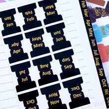 120 Pcs Month Index Label,Multicolored Adhesive And Writable Index Label Signs, Suitable For Pages, Bookmarks, Reading Notes, Book Annotations And Other Items. There Are 6 Types Of Index Labels, Including December Labels, Color-Coded Index Memo Writing Labels, Bookmarks, Suitable For The Start Of A New School Year, Returning To School And Office Use., School Supplies,Back To School