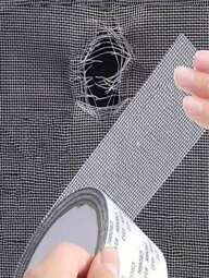 2/3/6 Rolls Anti-Mosquito Screen Repair Tape, Window Barrier Repair Tape, Door And Window Water Flow Hole Repair Sheet, Strong Adhesive Fiberglass Mesh Repair Tape, Self-Adhesive Mesh Tape Suitable For Repairing Window Screens, Designed To Repair Broken Holes And Prevent Insects Such As Mosquitoes From Entering, Screen Patch Repair Kit