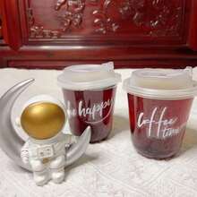 20 Count Disposable Thickened PET Coffee Cups, Heat-Resistant, Leak-Proof, Flip-To-Drink Design, The Preferred Choice For Coffee Enthusiasts - 24366804 - 查看 3