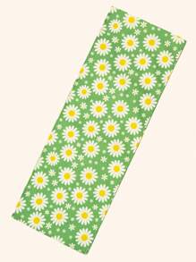 1 Stück Tischläufer mit Blumendruck für Frühling & Sommer | Gänseblümchen & Wildblumen Muster | Dekoration für den Esstisch