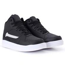 Women's High-Top Booties, Casual Fashion, Super Light, Fitness For The Gym - Immediate Shipping... - 黑與白 - 查看 2