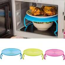 Multifunctional Microwave Oven Heating Layered Steaming Rack Tray, Double-Layer Heat-Resistant Pot Holder - View 4