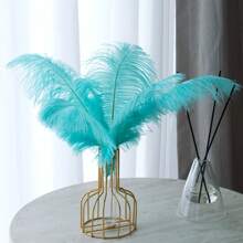 3pcs 30-35cm Vintage Style Artificial Feathers, Multi-Color Options, Faux Fur Decorative Feathers For Home, Wedding And Photo Shooting,Fall Decor,Autumn