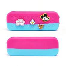 Miniso Disney Mickey Food Series Cute Dotted Pencil Case, Multifunction Stationery Storage, Fun Dotted Design, Suitable For Students' Daily Use Or As A Gift (1 PC), Pencil Pouch, School Bag
