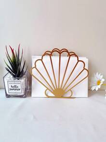 1 pieza Soporte de toalla de papel con estilo europeo de peluca de hierro, soporte de pañuelo de tela Luxurious, portavasos minimalista con pelusa Lux - Dorado - Ver 5