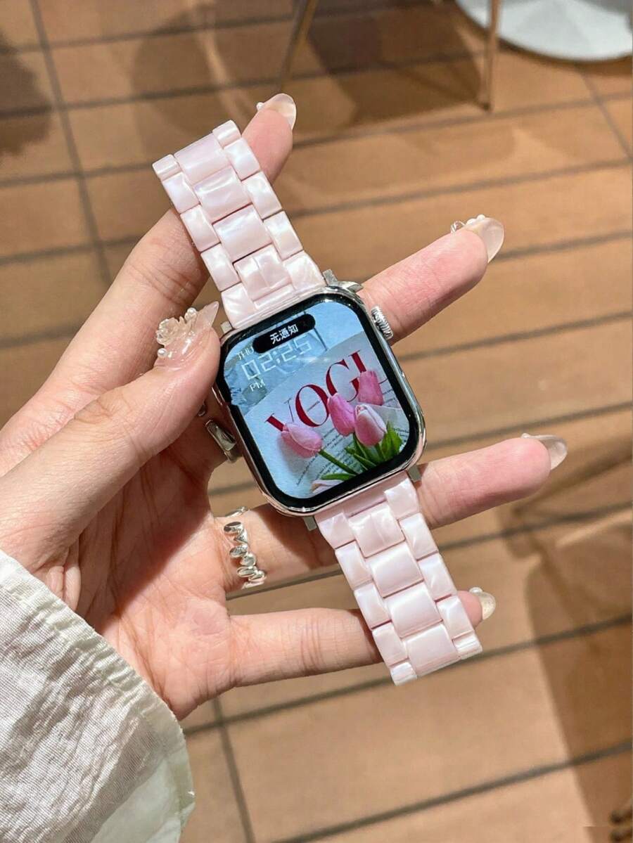 1条珍珠粉色可爱大理石纹理表带，兼容 40mm Ultra 49mm 44mm 45mm 46mm 41mm 42mm 38mm，豹纹表带，兼容 Series SE 10 9 8 7 6 5 4 3 2 1，表带配件（仅表带）