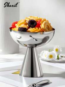 shoxil 1pc Stainless Steel Dessert Cup, Ice Cream Cup, Dessert Bowl, Yogurt Snack Candy Cups, Salad Fruit Pudding Bowls, For Party/Holiday/Festival/Family Gathering