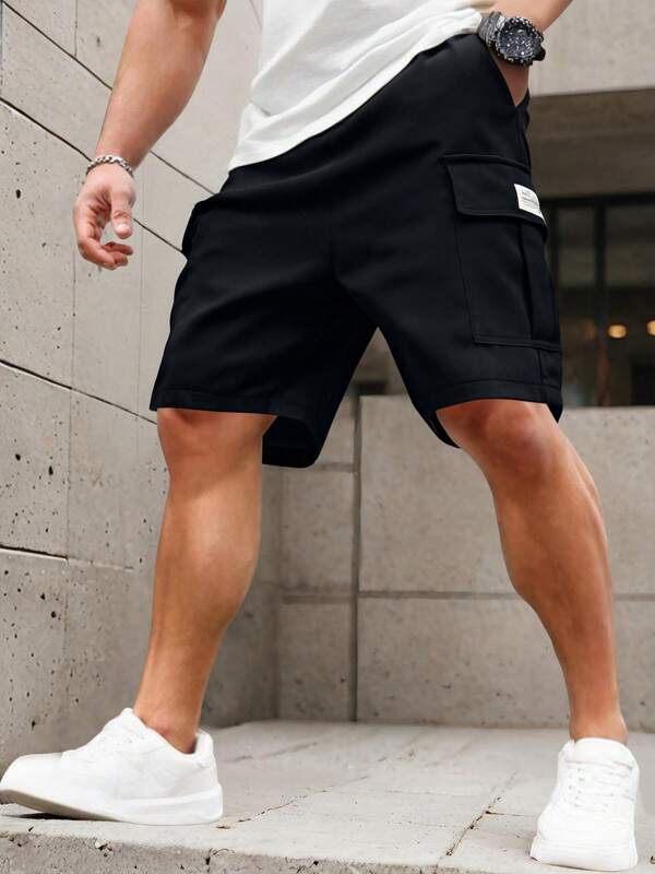 Men's Casual Cargo Shorts, Lightweight Loose Fit Workout Sports Pants, Straight LegBermuda Shorts For Summer