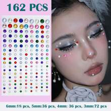 Self Adhesive Face Gems And Pearls For Makeup, Festival Jewels, Hair Gems, Rhinestone Stickers For Face, Eye, Makeup, Body