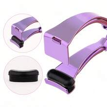 1pc Mini Detailed Eyelash Curler, Curls Lower Lashes At Outer Corner, Segmented Frameless Curling Assistant, Small Purple Eyelash Curler, Fits Eye Shape Naturally, Compact & Portable Shaping Tool, Suitable For Partial Lash Styling And Touch-Ups On-The-Go,Cheap,Stocking Stuffers,Makeup,Makeup Tools,Cheap Stuff,Gifts,Gifts For Women,Christmas Gifts - Purple - View 5