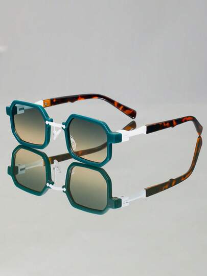 Nuovi occhiali quadrati in metallo retrò classici di moda per uomo, adatti per fotografia di strada, passerella, feste, uso quotidiano, all'aperto, spiaggia, casual, occhiali decorativi personalizzati