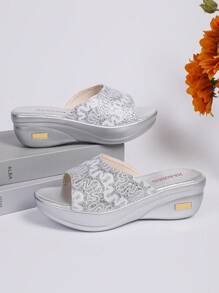 Women's Thick Sole Platform Strap Sandals, Peep-Toe, Fashion Party Comfortable Summer Shoes