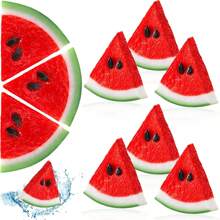 Yaomiao Fake Watermelon Simulation Watermelon Slices Artificial Fruit Slice Realistic Lifelike Fake Fruits Plastic Decor For Photography Props