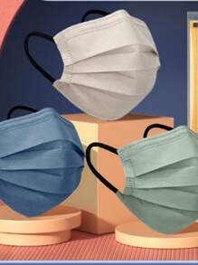 10pcs Mauvelous Color Disposable Independent Packaging Adult Mask, High-Quality Fashion Design For Men And Women, Soft & Breathable Ear Loops