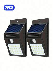 Luz Solar para Uso Externo, 20 LEDs, 3 Modos de Iluminação, Holofote Solar com Sensor de Movimento, Luz Solar de Parede para Pátio, Jardim, Cerca, Garagem