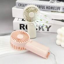 1pc Portable Single-Speed Mini Fan With Hanging Strap, Back To School Gift, Outdoor Party Favor, (Batteries Not Included)