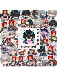 54pcs Cute Honkai: Star Rail Game Stickers, DIY Decorative Stickers For Water Bottles, Stationery, Computers