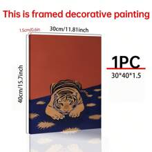 1pc Tiger Print, 70s Poster, Retro Bedroom Decor, Tiger Decor, Mid Century Modern Decor, Tiger Wall Art Bedroom Room Print Art