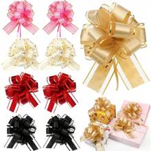 12pcs Ribbon Bow, Large Gift Wrapping Pull Bows For Wedding, Easter Gift, Party, Birthday Gift, Wedding Ribbon Bow, Wine Bottle, Used For Packaging Box, Flower Decoration, Anniversary Decoration, Mother's Day, Room Decor, Graduation, Teacher Gift