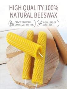 JAYSUING 10 pièces Feuilles de base en nid d'abeille en cire d'abeille naturelle, bougies en nid d'abeille artisanales DIY pour une ambiance festive, feuilles de cire d'abeille roulées créatives et pures