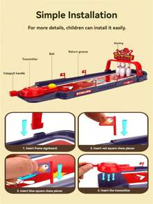 Youth Table Bowling And Football Basketball Launch Kit - Party Interactive Party Games, Indoor And Outdoor Sports Toys