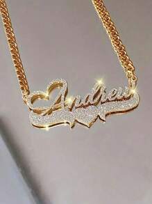 1pc Personalized Women's Fashion Letter Necklace, Matte Finish, Stainless Steel Material, Basic Minimalist Style, English Name Pendant Jewelry, Mother's Day Gift, Birthday Gift, Suitable For Daily Wear,School Supplies,Back To School,School Gift,For Office,For School,For Classroom,For Teacher Gifts,For University,For Colleague,For Dorm Rooms,For Teacher,For Boys And Girls,For Teenagers,Junior High School Students,Middle School Students,High School Senior High School Students,College Students,University Students,Freshman,Sophomore,Underclassmen