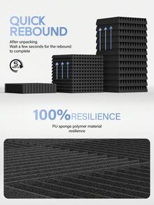 [MODX] 24pcs Acoustic Studio Soundproofing Foam Panels - Professional Grade Soundproofing For Home Theater, Gaming Room, Studio - 12" X12"X1", Easy To Install, Available In Black/White/Gray Wallpaper Wall Paper Wall Stickers Room Decor Wall Decor Wall Sticker - White - View 5