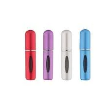 4 件 5 毫升金属迷你香水样品瓶，可重复填充，便携旅行装