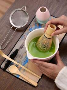 Matcha Whisk, 100% Natural White Bamboo, Traditional Japanese Chanoyu Tea Powder Brush, Tea Ceremony Accessory Back To School