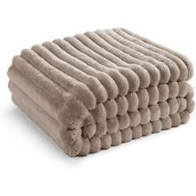 White Throw Blanket For Couch - GentleSoft Cozy Soft Blankets For Women, Cute Small Fleece Throws For Girls, Birthday Gifts For Women Mom, Fathers Day Decor Gifts, , 50x60 Inches - Mocha Meringue - 查看 11