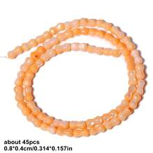 4*8mm 骨头形彩色贝壳珠散珠隔珠饰品制作 DIY 手链项链配件 15 英寸