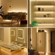 5V USB LED COB 灯带调光器柔性二极管带，带 3 键线，白色 1/2/3/5 米暖白光，适用于室内家居橱柜装饰照明