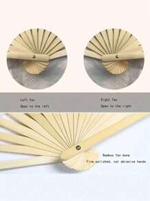 1pc Belly Dancing Fan, Gradient Color Long Imitation Silk Fans, Dance Performance Props