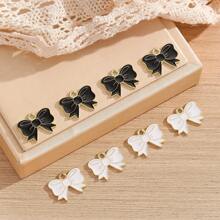 8pcs/Set Elegant Bowknot Korean Style Metal DIY Jewelry Pendant Charm Accessories