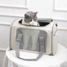 Sac de transport pour animaux de compagnie pour chats, boîte de transport pour chats pour les visites vétérinaires et les sorties, sac fourre-tout portable pour animaux de compagnie pour chiens