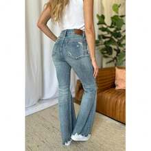 Full Size Medium Rise Tummy Control Destroy Flare