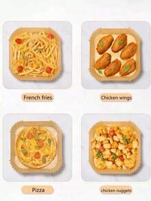 Square/Circular Disposable Air Fryer Liners 20/50/100/200Pcs 8-Inch Paper Air Fryer Liner Pots Non-Stick Baking Trays Oven Accessories Kitchen Gadgets Kitchen Accessories Kitchen Accessories Christmas And Halloween Gifts New Year Gifts