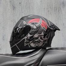 Wysokiej jakości modułowy kask motocyklowy typu flip-up z podwójnym wizjerem, spersonalizowany duży spojler, zatwierdzony przez DOT, gniazdo głośnika Bluetooth, odpowiedni dla mężczyzn i kobiet