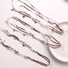 1pc New Bohemian Beaded Necklace, 3-Layer Handmade Woven Women Necklace For Daily Wear - Multicolor - View 7