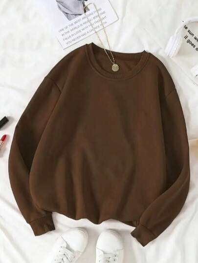 Moletom Gola Redonda Modelo Careca Unissex Casual Moda Inverno Blusa de Frio Lisa Feminino Masculino Casaco