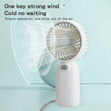 1pc Portable Single-Speed Mini Fan With Hanging Strap, Back To School Gift, Outdoor Party Favor, (Batteries Not Included)