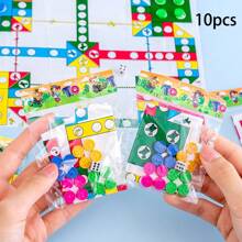 10pcs Mini Flight Chess Game Toy, Interactive Game Board For Activity, Holiday/Birthday Gift