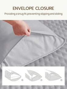 2/3-teiliges Superweich Mikrofaser Ultraschall Stich Ganzjahres Tagesdecken Set, klassisch eleganter Stil kuschelige Bettdecke, leichtgewichtig wie eine Wolke Bettwäsche Steppdecke, Steppdecke*1 Kissenbezug*2, Oeko-Tex zertifiziert, Grau und Hellrosa